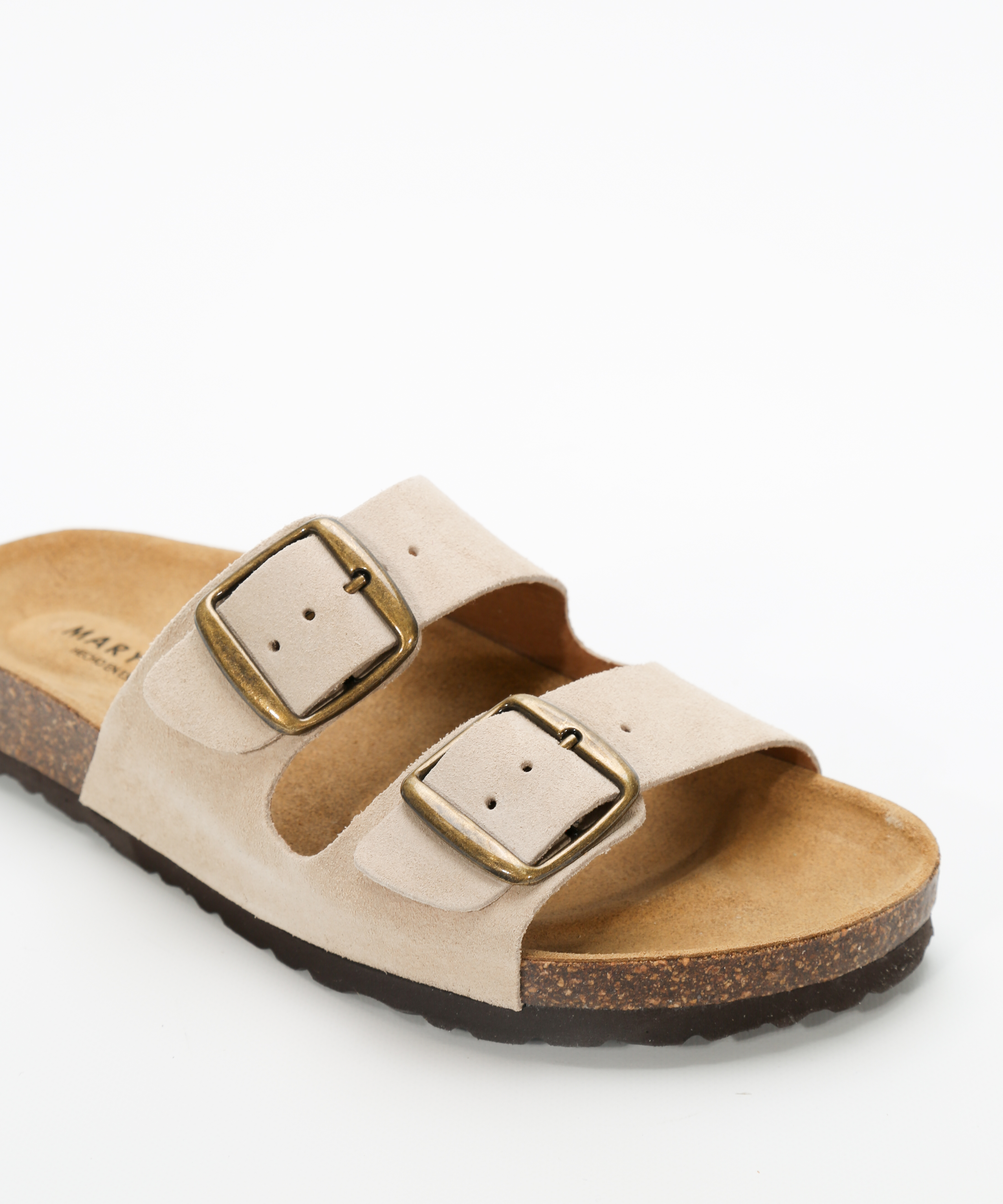 Sandalias de piel planas con hebillas  image number null
